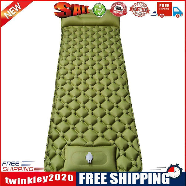 Outdoor Sleeping Pad Camping Inflatable Mattress Air Cushion (Army Green)