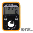 Mini Finger Counter Electronic Tally Counter with Time Function (Orange)