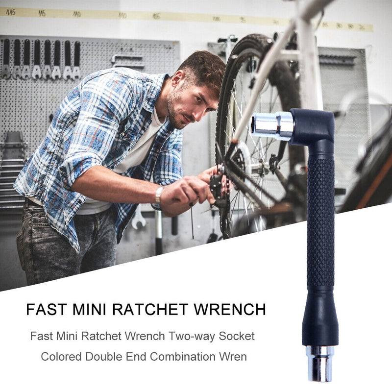 L-shaped Angle Two End Magnetic Steel Socket Wrench 1/4 Screwdriver Bit Hol