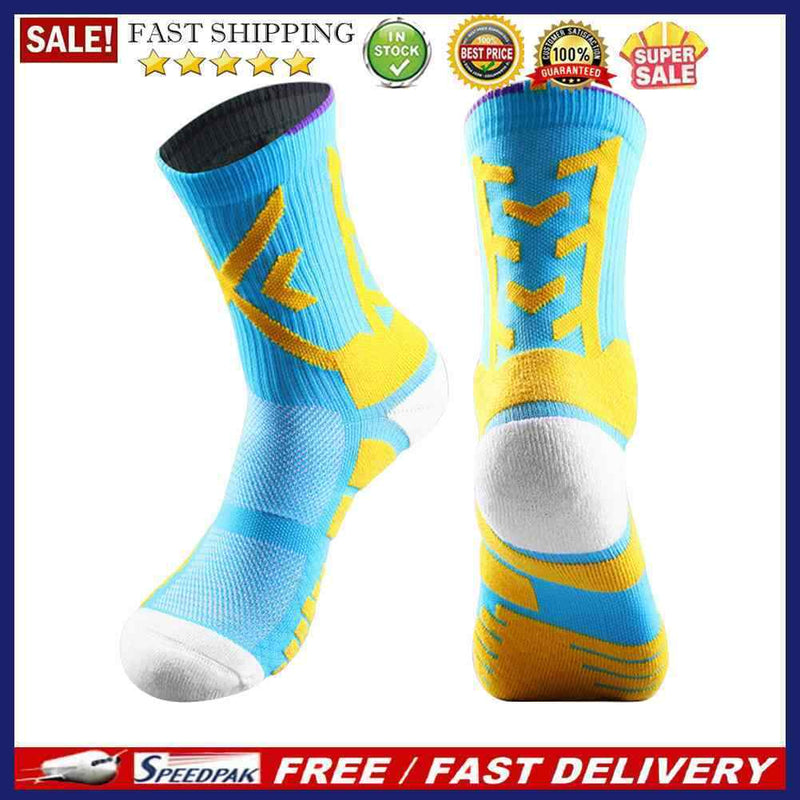 Breathable Men Compression Football Socks for Outdoor Sport Cycling Rugby Ten