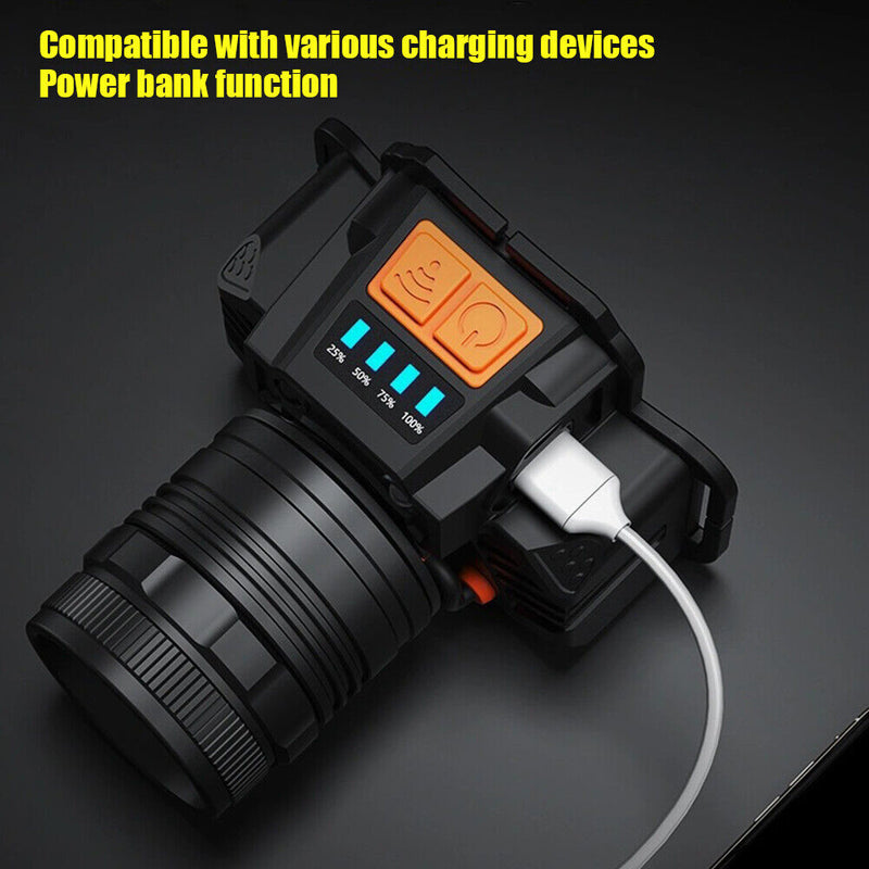 Strong T6 LED Headlight Waterproof 800LM 3 Mode USB Charging Sensor Headlamp
