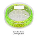 50m 30LB Fly Fishing Backing Line 8 Strands Wire Tackle (Yellow Black)