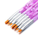 7PCS Acrylic Polish UV Gel Nail Art Brushes Drawing Painting Pen Manicure Tools