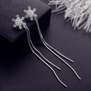 Long Tassel Fashion Pendant Jewelry Rhinestone Earrings Snowflake Ear Stud