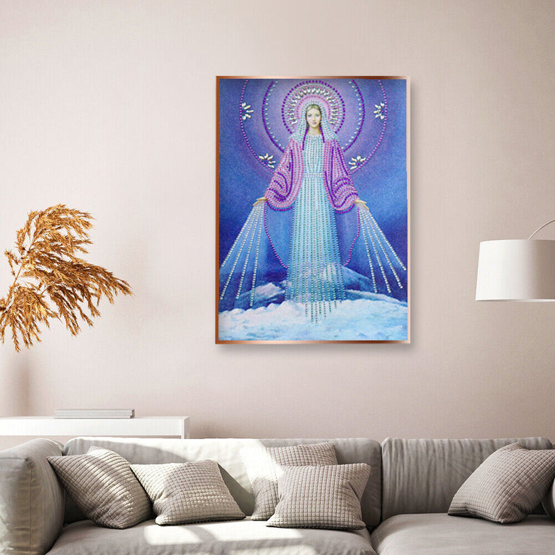 5D Part Drill Special Shaped Diamond Painting Virgin Mary DIY Art Drawing Kit