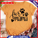 Fashion Fur Mama Dog Short Sleeve T-Shirt (Mustard Yellow XL)-011306