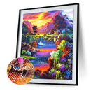 5D DIY Diamond Painting Landscape Full Round Drill Mosaic Picture Kit Wall Arts