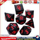 7pcs/Set Multi-Sided Digital Dices D4 D6 D8 D10 D12 D20 for TRPG (Red) Newly