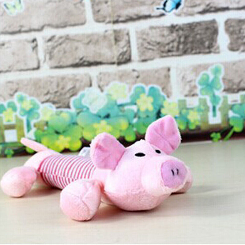 Pet Puppy Chew Squeaker Squeaky Plush Sound Ball For Dog-pig