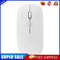 W8 2.4G Wireless Thin Silent Mouse 1600DPI 4 Keys Optical Mice (White)