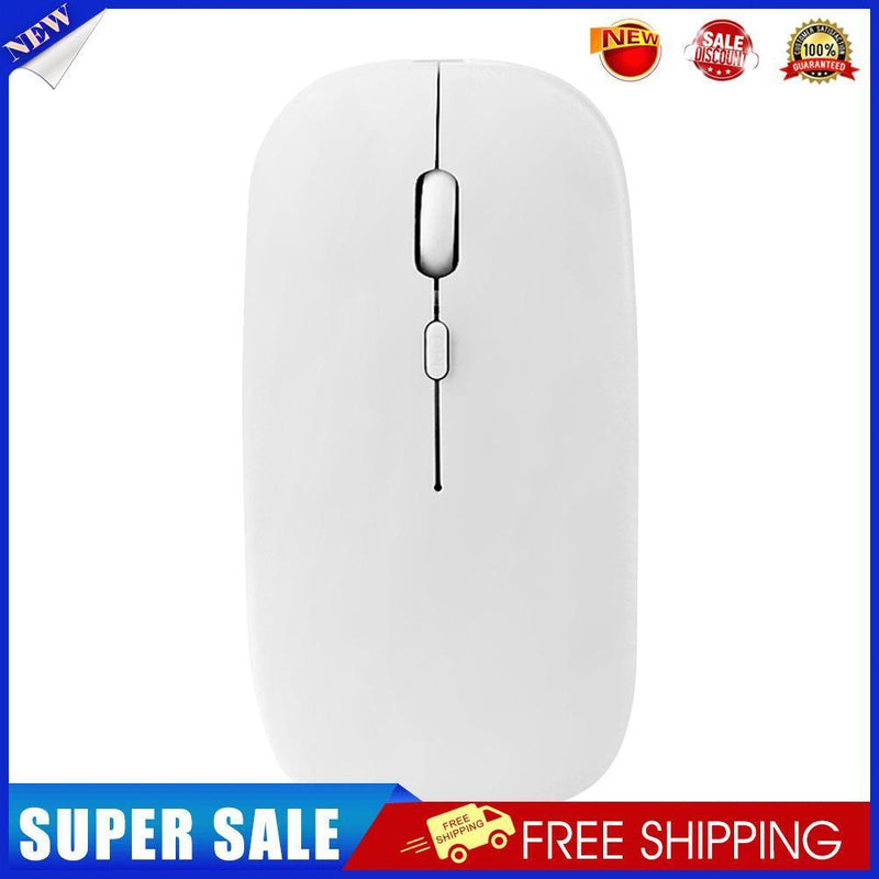 W8 2.4G Wireless Thin Silent Mouse 1600DPI 4 Keys Optical Mice (White)