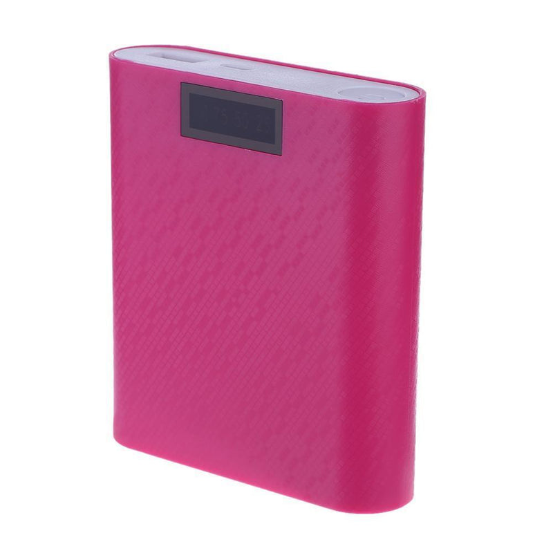 1.5A Digital Display Power Bank Case Shell 18650 Battery Holder Box (Pink)