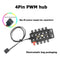 1 to 10 4 Pin PWM Cooler Fan HUB Splitter Extension Speed Controller (4D)