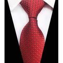 Fashion Classic Men Plaid Ties Dress Casual Business Wedding Party Neck Tie Red