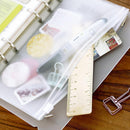 PVC A6 A7 Zipper Bag Card Bills Bags Loose Leaf Storage Holder Pockets (A5 Newly