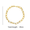 Necklace Luxury Shiny Hip Hop Inlaid Rhinestone Link Chain Cuban Necklace
