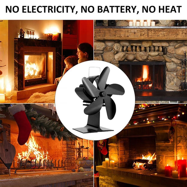 Eco Friendly Fireplace Fan Stove Fan Log Wood Burner Fire Burning