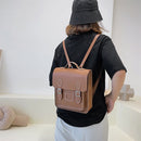 Adjustable College Handmade Backpack Bag Handbag Cambridge Woven Bag Leather