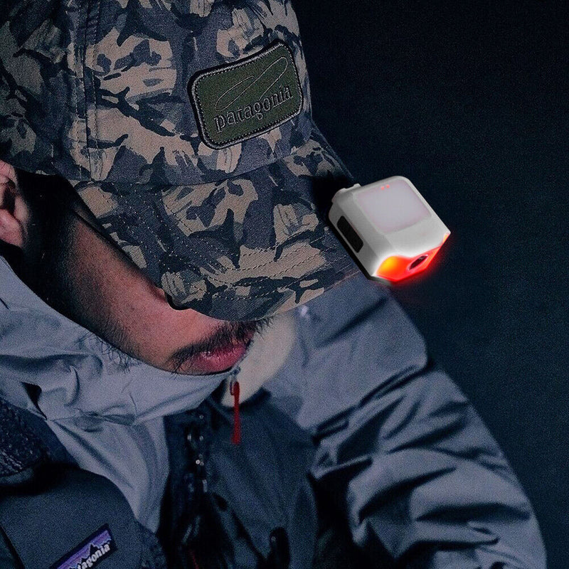 Sensor Hat Clip Light Headlight 6 Modes COB LED USB Outdoor Camping Head Lamp