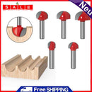 5pcs Ball Nose End Mill 8mm Shank Solid Steel Milling Router Bit for Woodworking