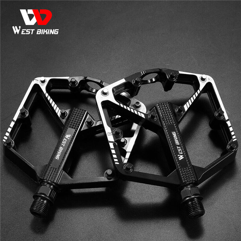 WEST BIKING MTB Mountain Bike Aluminum Alloy Pedal Anti-Brief Cycling Footpegs