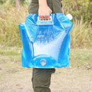 5pcs 5L Portable Outdoor Water Bag Foldable Camping Picnic Carrier (Blue) Newly