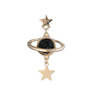 Long Temperament Asymmetrical Drop Dangle Earrings Star Moon Stud Earring