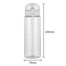 780ml Water Bottle for Drinking Portable Sport Cup Kitchen Tools (White)