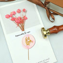 Exquisite Brass Round Fire Lacquer Seal Head Without Handle Wax Seal Tool Gift