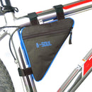 Triangle Cycling Front Tube Frame Pouch Bag Holder Saddle(Black+BLue) Newly