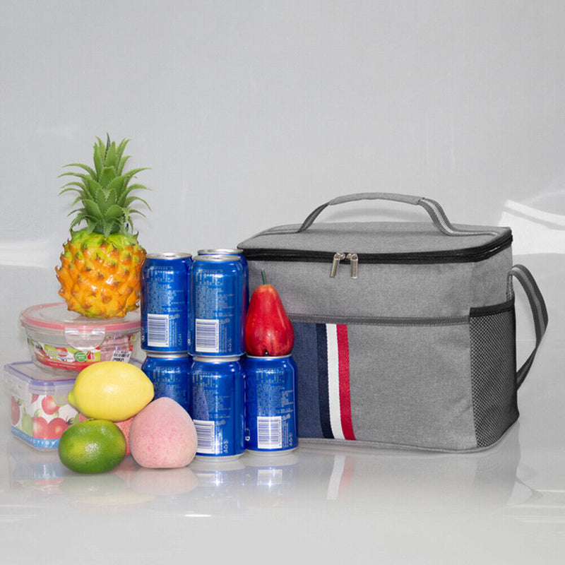 Oxford Cloth Cooler Bag Adjustable Insulated Lunch Bag Fresh Keeping for Outdoor