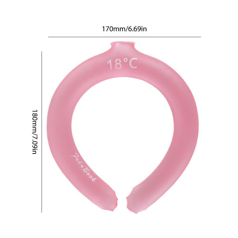 Neck Cooling Tube - Cooling Neck Wraps / Relief for Hot Flashes (Pink)