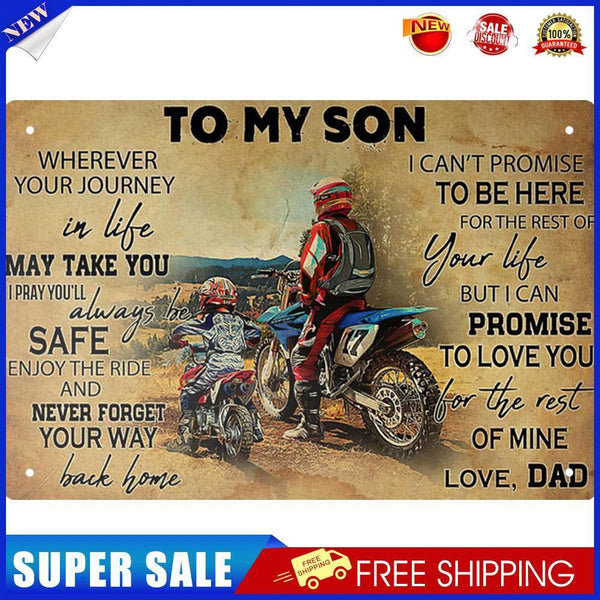 Metal Sign Plaque Tin Signs Ride Motorcycle for Home Living Room Bar Decor
