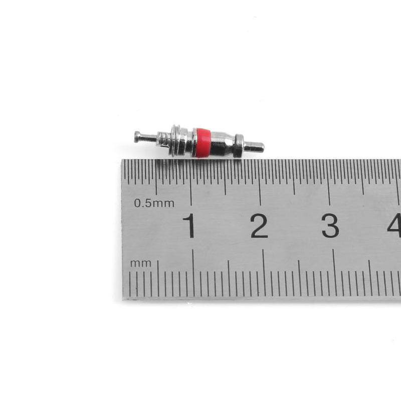 100pcs Car Tire A/C Air Conditioning Schrader Valve Cores w/ Remover Wrench