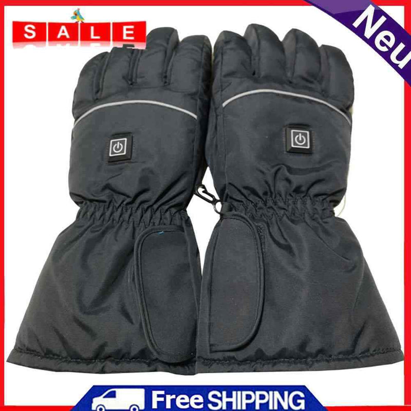 2pcs Winter Motorcycle Electric Heated Gloves Anti-Cold Cycling Sports Gloves
