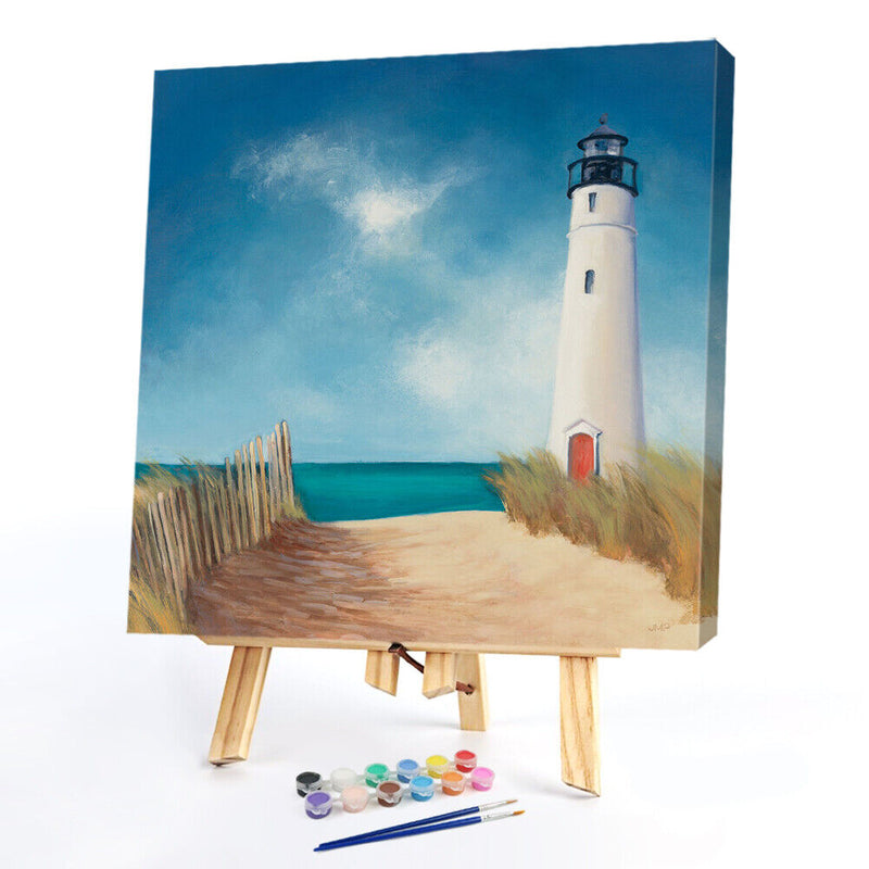 20X20cm Frameless Oil Paint By Numbers DIY Painting Kits (Lighthouse S563)