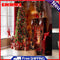Christmas Tree Gift Printed Shower Curtain Waterproof Hook Hanging Bath Cover