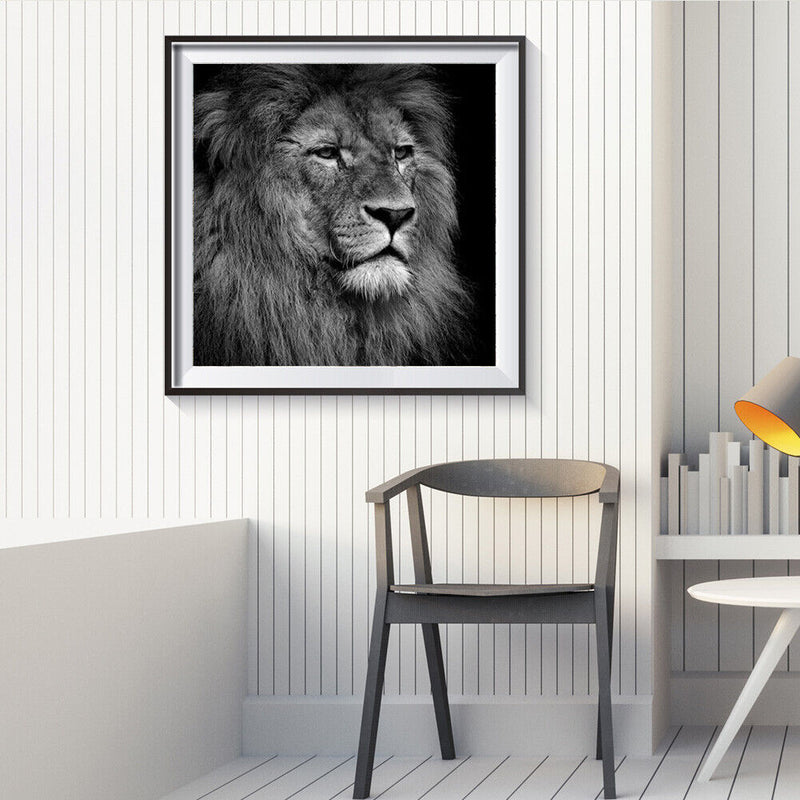 5D DIY Lion Full Round Drill Diamond Painting Artwork Handicraft Picture Newly