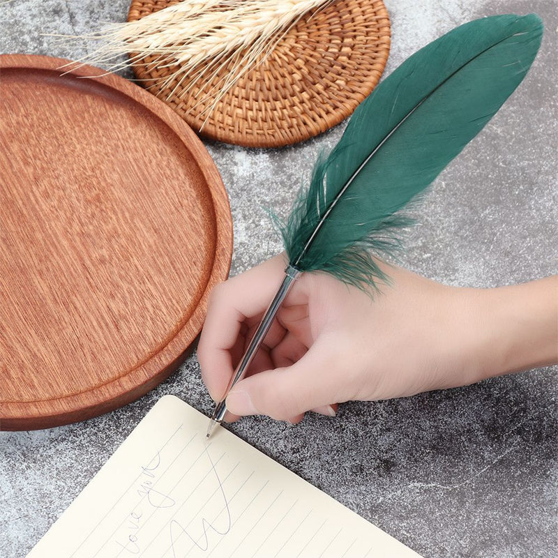 Stationery Smooth Colorful Feather Pen Signature Ballpoint Pens Writing Tool
