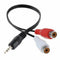 Stereo Male Jack To 2 RCA Female Plug Adapter Headphone N5J4 Cord 3.5mm W2T7