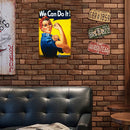 Weatherproof Retro Person Sign Iron Painting Wall Drawing Templates (3)