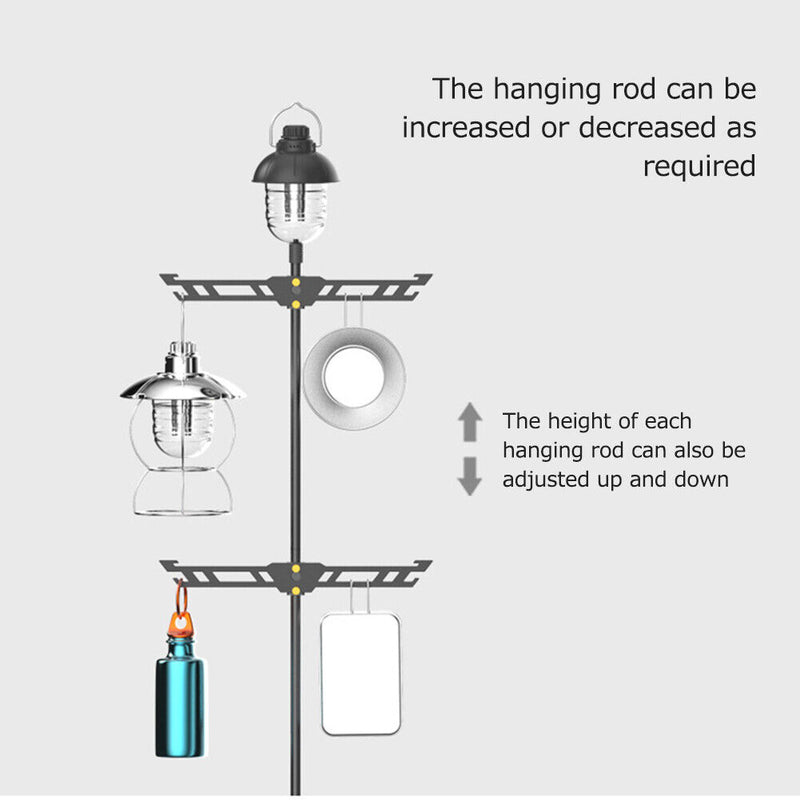 Multifunction Outdoor Camping Table Frame, Foldable, Adjustable Lat