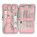 12Pcs Pedicure Manicure Set Nail Cuticles Clippers Cleanser Case Tool