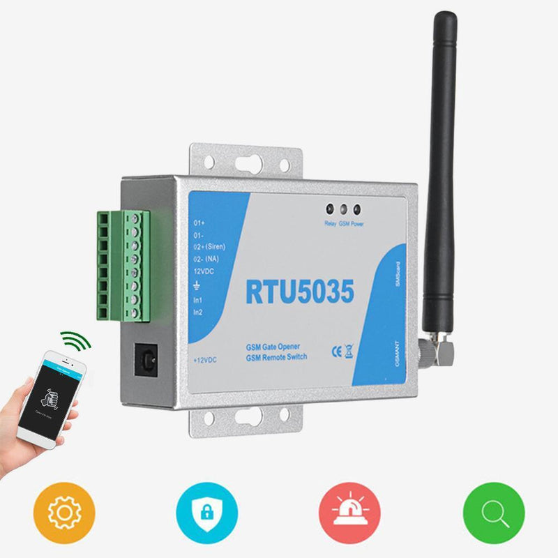 RTU5035 GSM Gate Opener Relay Switch Wireless Remote Control with Antenna