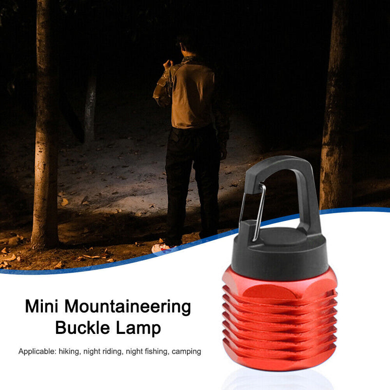COB LED Mini Outdoor Camping Carabiner Flashlight 80lm Floodlight (Red)