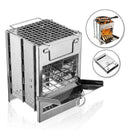 Folding Steel Wood Burning Stoves Outdoor Camping Picnic Portable BBQ R7Y4 L3L5