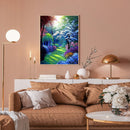 Colorful Woods Oil Paint By Numbers Kits DIY Handpainted on Canvas Wall Art