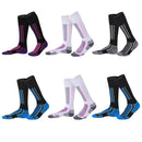 2pcs Winter Warm Thickened Ski Socks Outdoor Stockings (Men Gray Black)