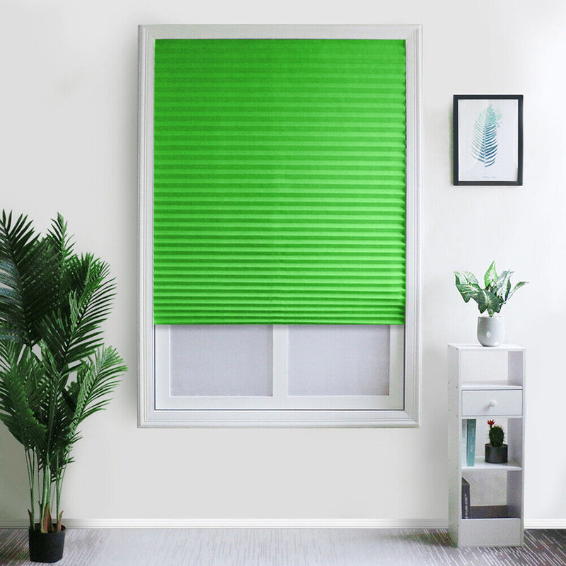 Self-Adhesive Pleated Blinds Half Blackout Curtains for Living Room Shades