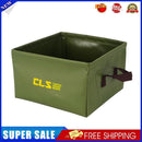 Outdoor Folding Basin Water Bucket Camping Fishing Washing Tub (Army Green)